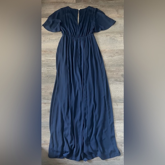 Show Me Your MuMu Emily Maxi Dress Medium Navy Blue Bridesmaid Bridal Wedding - Picture 5 of 6